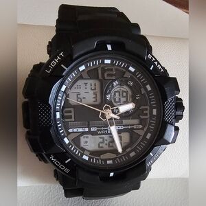Men's Sports Watch Multifunction Waterproof  Analog Digital New Battery